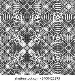 Figures from lines.Black pattern on white wallpaper for web page, textures, card, poster, fabric, textile. Abstract background.Repeating background image.White texture. Lines form shapes.