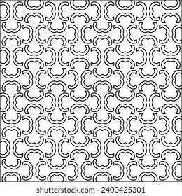 Figures from lines.Black pattern on white wallpaper for web page, textures, card, poster, fabric, textile. Abstract background.Repeating background image.White texture. Lines form shapes.
