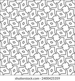 Figures from lines.Black pattern on white wallpaper for web page, textures, card, poster, fabric, textile. Abstract background.Repeating background image.White texture. Lines form shapes.