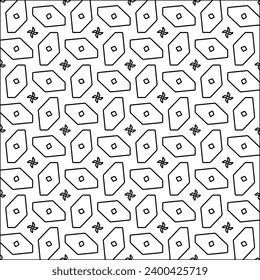 Figures from lines.Black pattern on white wallpaper for web page, textures, card, poster, fabric, textile. Abstract background.Repeating background image.White texture. Lines form shapes.