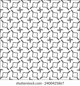 Figures from lines.Black pattern on white wallpaper for web page, textures, card, poster, fabric, textile. Abstract background.Repeating background image.White texture. Lines form shapes.