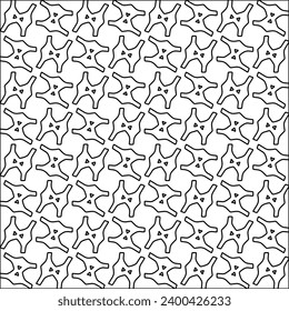 Figures from lines.Black pattern on white wallpaper for web page, textures, card, poster, fabric, textile. Abstract background.Repeating background image.White texture. Lines form shapes.