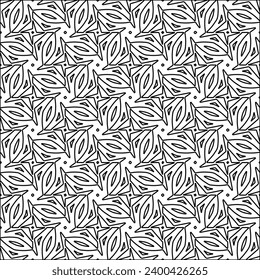 Figures from lines.Black pattern on white wallpaper for web page, textures, card, poster, fabric, textile. Abstract background.Repeating background image.White texture. Lines form shapes.