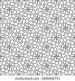 Figures from lines.Black pattern on white wallpaper for web page, textures, card, poster, fabric, textile. Abstract background.Repeating background image.White texture. Lines form shapes.