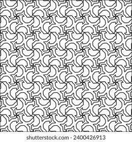 Figures from lines.Black pattern on white wallpaper for web page, textures, card, poster, fabric, textile. Abstract background.Repeating background image.White texture. Lines form shapes.
