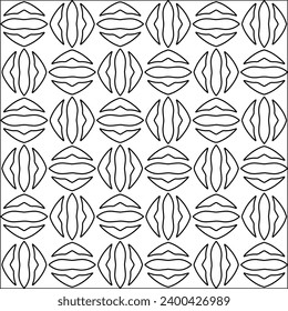Figures from lines.Black pattern on white wallpaper for web page, textures, card, poster, fabric, textile. Abstract background.Repeating background image.White texture. Lines form shapes.