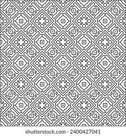 Figures from lines.Black pattern on white wallpaper for web page, textures, card, poster, fabric, textile. Abstract background.Repeating background image.White texture. Lines form shapes.