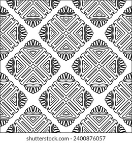 Figures from lines.Black pattern on white wallpaper for web page, textures, card, poster, fabric, textile. Abstract background.Repeating background image.White texture. Lines form shapes.