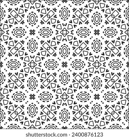 Cifras de líneas.Patrón negro sobre papel pintado blanco para página web, texturas, tarjeta, afiche, tela, textil. Resumen de fondo.Repetir imagen de fondo.Textura blanca. Las líneas forman formas.