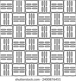 Figures from lines.Black pattern on white wallpaper for web page, textures, card, poster, fabric, textile. Abstract background.Repeating background image.White texture. Lines form shapes.