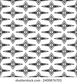 Figures from lines.Black pattern on white wallpaper for web page, textures, card, poster, fabric, textile. Abstract background.Repeating background image.White texture. Lines form shapes.