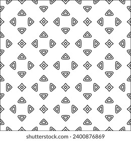 Figures from lines.Black pattern on white wallpaper for web page, textures, card, poster, fabric, textile. Abstract background.Repeating background image.White texture. Lines form shapes.