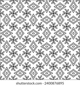 Figures from lines.Black pattern on white wallpaper for web page, textures, card, poster, fabric, textile. Abstract background.Repeating background image.White texture. Lines form shapes.