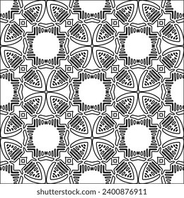 Figures from lines.Black pattern on white wallpaper for web page, textures, card, poster, fabric, textile. Abstract background.Repeating background image.White texture. Lines form shapes.