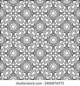 Figures from lines.Black pattern on white wallpaper for web page, textures, card, poster, fabric, textile. Abstract background.Repeating background image.White texture. Lines form shapes.