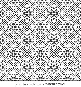Figures from lines.Black pattern on white wallpaper for web page, textures, card, poster, fabric, textile. Abstract background.Repeating background image.White texture. Lines form shapes.