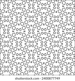 Figures from lines.Black pattern on white wallpaper for web page, textures, card, poster, fabric, textile. Abstract background.Repeating background image.White texture. Lines form shapes.