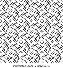 Figures from lines.Black pattern on white wallpaper for web page, textures, card, poster, fabric, textile. Abstract background.Repeating background image.White texture. Lines form shapes.