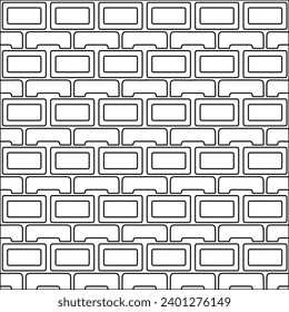 Figures from lines.Black pattern on white wallpaper for web page, textures, card, poster, fabric, textile. Abstract background.Repeating background image.White texture. Lines form shapes.