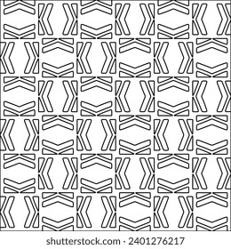 Figures from lines.Black pattern on white wallpaper for web page, textures, card, poster, fabric, textile. Abstract background.Repeating background image.White texture. Lines form shapes.