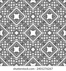 Figures from lines.Black pattern on white wallpaper for web page, textures, card, poster, fabric, textile. Abstract background.Repeating background image.White texture. Lines form shapes.