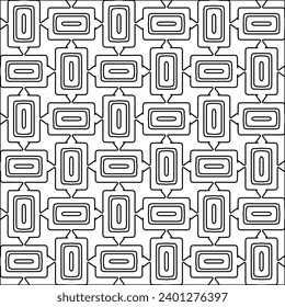 Figures from lines.Black pattern on white wallpaper for web page, textures, card, poster, fabric, textile. Abstract background.Repeating background image.White texture. Lines form shapes.