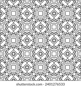 Figures from lines.Black pattern on white wallpaper for web page, textures, card, poster, fabric, textile. Abstract background.Repeating background image.White texture. Lines form shapes.