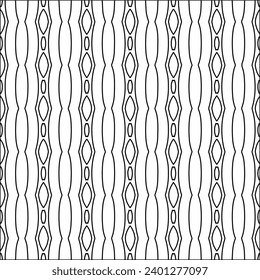 Figures from lines.Black pattern on white wallpaper for web page, textures, card, poster, fabric, textile. Abstract background.Repeating background image.White texture. Lines form shapes.