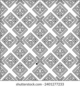 Figures from lines.Black pattern on white wallpaper for web page, textures, card, poster, fabric, textile. Abstract background.Repeating background image.White texture. Lines form shapes.