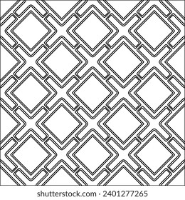 Figures from lines.Black pattern on white wallpaper for web page, textures, card, poster, fabric, textile. Abstract background.Repeating background image.White texture. Lines form shapes.