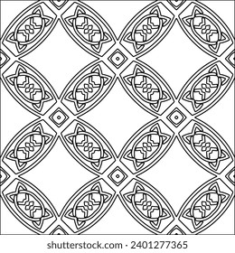 Figures from lines.Black pattern on white wallpaper for web page, textures, card, poster, fabric, textile. Abstract background.Repeating background image.White texture. Lines form shapes.