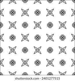 Figures from lines.Black pattern on white wallpaper for web page, textures, card, poster, fabric, textile. Abstract background.Repeating background image.White texture. Lines form shapes.