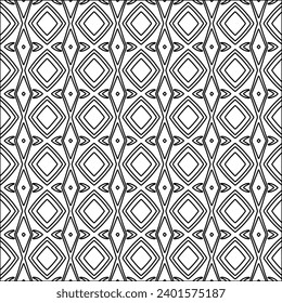Figures from lines.Black pattern on white wallpaper for web page, textures, card, poster, fabric, textile. Abstract background.Repeating background image.White texture. Lines form shapes.