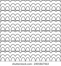Figures from lines.Black pattern on white wallpaper for web page, textures, card, poster, fabric, textile packaging or napkins. Abstract wallpaper. Repeating background image. White texture