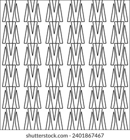 Figures from lines.Black pattern on white wallpaper for web page, textures, card, poster, fabric, textile packaging or napkins. Abstract wallpaper. Repeating background image. White texture