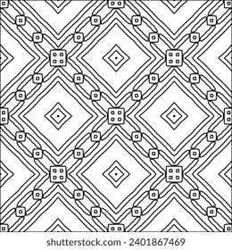 Figures from lines.Black pattern on white wallpaper for web page, textures, card, poster, fabric, textile packaging or napkins. Abstract wallpaper. Repeating background image. White texture.