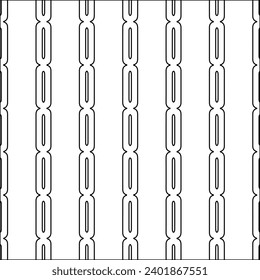 Abbildungen von Linien.Schwarzes Muster auf weißem Bildschirmhintergrund für Webseiten, Texturen, Karten, Poster, Gewebe, Textilverpackungen oder Servietten. Abstrakte Tapete. Wiederholung des Hintergrundbildes. Weiße Textur
