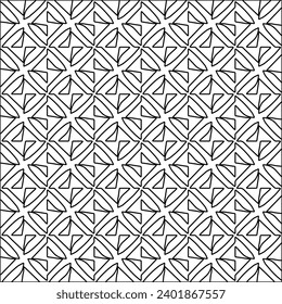 Figures from lines.Black pattern on white wallpaper for web page, textures, card, poster, fabric, textile packaging or napkins. Abstract wallpaper. Repeating background image. White texture