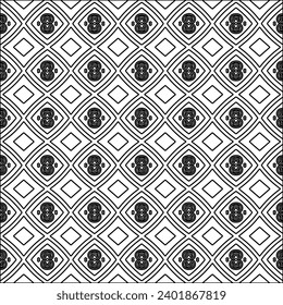 Figures from lines.Black pattern on white wallpaper for web page, textures, card, poster, fabric, textile packaging or napkins. Abstract wallpaper. Repeating background image. White texture