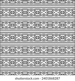 Figures from lines.Black pattern on white wallpaper for web page, textures, card, poster, fabric, textile packaging or napkins. Abstract wallpaper. Repeating background image. White texture