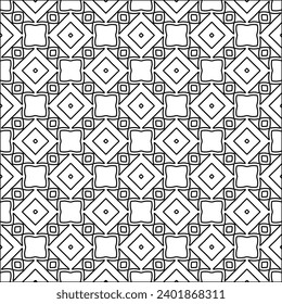 Figures from lines.Black pattern on white wallpaper for web page, textures, card, poster, fabric, textile packaging or napkins. Abstract wallpaper. Repeating background image. White texture.