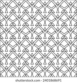 Cifras de líneas.Patrón negro sobre papel pintado blanco para página web, texturas, tarjeta, afiche, tela, embalaje textil o servilletas. Papel mural abstracto. Imagen de fondo repetida. Textura blanca