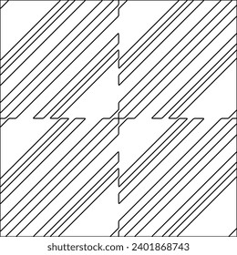 Figures from lines.Black pattern on white wallpaper for web page, textures, card, poster, fabric, textile packaging or napkins. Abstract wallpaper. Repeating background image. White texture