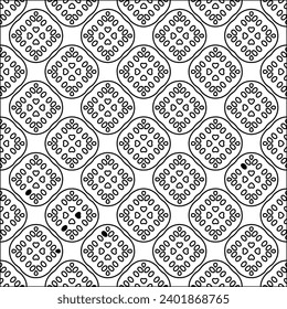 Figures from lines.Black pattern on white wallpaper for web page, textures, card, poster, fabric, textile packaging or napkins. Abstract wallpaper. Repeating background image. White texture.
