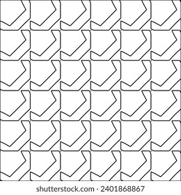 Figures from lines.Black pattern on white wallpaper for web page, textures, card, poster, fabric, textile packaging or napkins. Abstract wallpaper. Repeating background image. White texture.