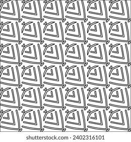 Figures from lines.Black pattern on white wallpaper for web page, textures, card, poster, fabric, textile packaging or napkins. Abstract wallpaper. Repeating background image. White texture.