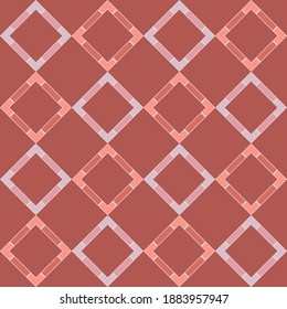 Zahlen aus Ziegeln. Kunstnahtloses Muster. Ethnisches Design. Vektorgeometrischer Hintergrund. Kann für Social Media, Poster, E-Mail, Print, Werbedesigns verwendet werden.