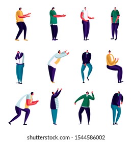 figures of men in various poses and clothes
