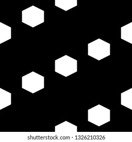 Figures motif. Hexagons ornament. Polygons background. Hexahedrons wallpaper. Geometrical shapes backdrop. Digital paper, web designing, textile print. Seamles pattern