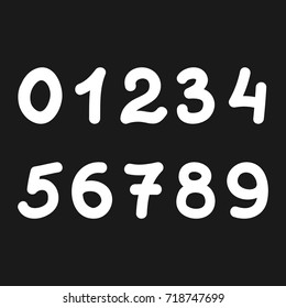 Figures, numbers. Vector illustration